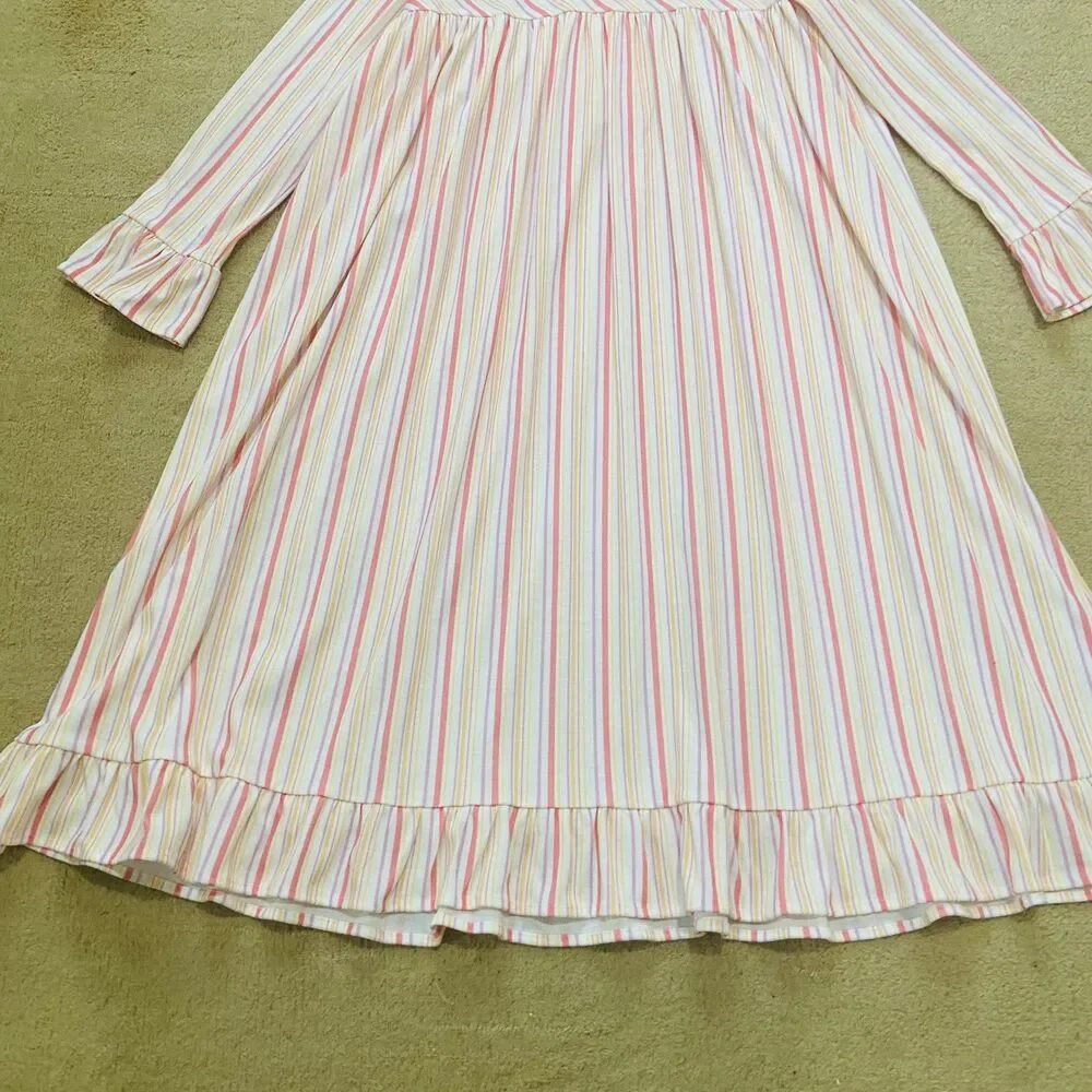 Kit’s Striped Nightie Girls Size M American Girl Pjs Pajama Dress Like Your Doll